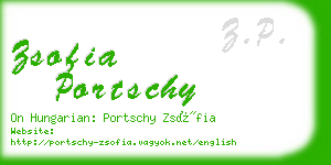 zsofia portschy business card